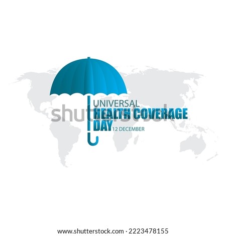 Vector Illustration for World Health Coverage Day. Simple and Elegant Design