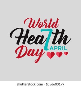 Vector illustration for World Health Day in gray background