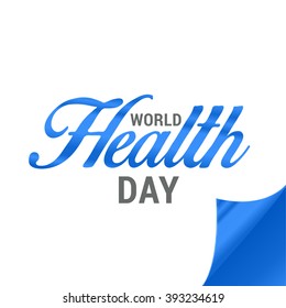 Vector Illustration of World health day concept text design with doctor stethoscope.