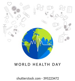 Vector Illustration of World health day.