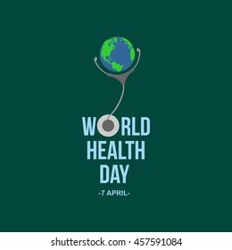 Vector Illustration of World health day. flat style design
