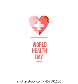 Vector Illustration of World health day. flat style design
