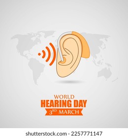 Vector illustration for World Hearing Day