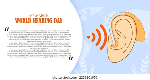 Vector illustration for World Hearing Day