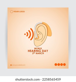 Vector illustration for World Hearing Day