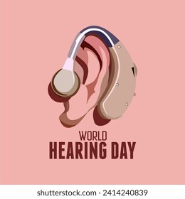 Vector illustration of World Hearing Day