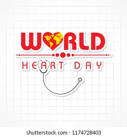 Vector illustration World Heart Day Background on 29 september