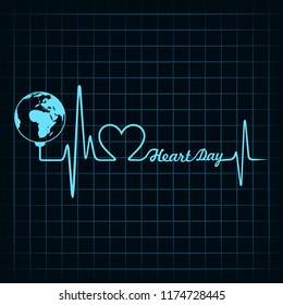 Vector illustration World Heart Day Background on 29 september