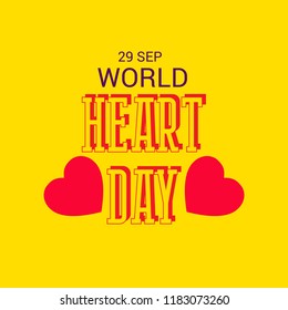 Vector illustration of World Heart Day Background.