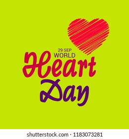 Vector illustration of World Heart Day Background.
