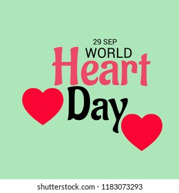 Vector illustration of World Heart Day Background.