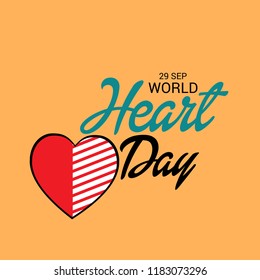 Vector illustration of World Heart Day Background.