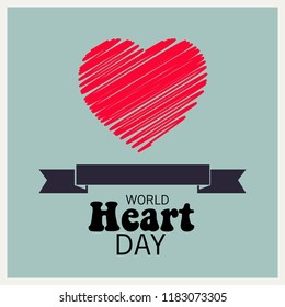 Vector illustration of World Heart Day Background.