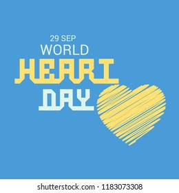 Vector illustration of World Heart Day Background.