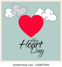 Vector illustration of World Heart Day Background.