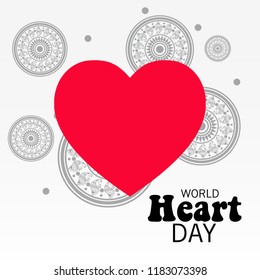 Vector illustration of World Heart Day Background.