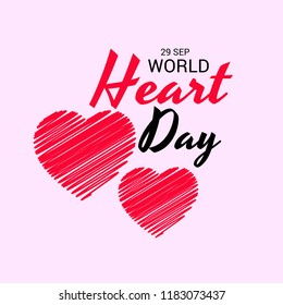 Vector illustration of World Heart Day Background.
