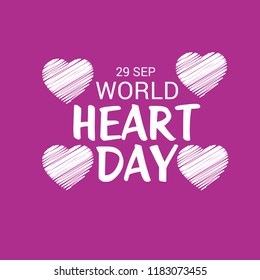 Vector illustration of World Heart Day Background.