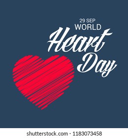 Vector illustration of World Heart Day Background.