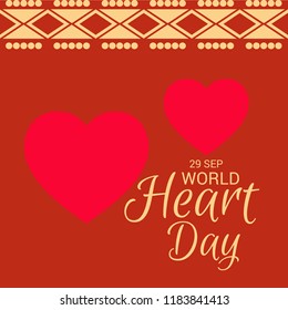 Vector illustration of World Heart Day Background.