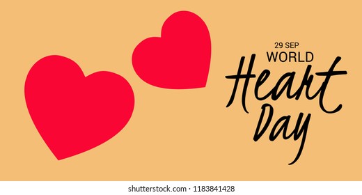 Vector illustration of World Heart Day Background.
