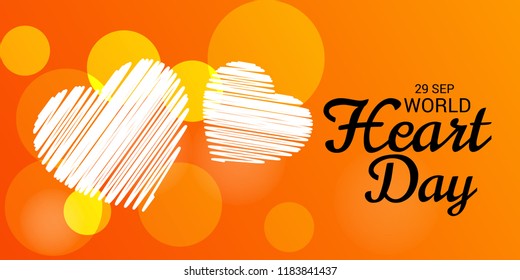 Vector illustration of World Heart Day Background.