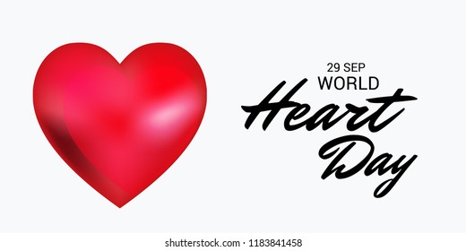 Vector illustration of World Heart Day Background.