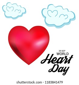Vector illustration of World Heart Day Background.