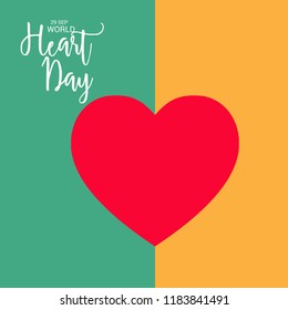 Vector illustration of World Heart Day Background.