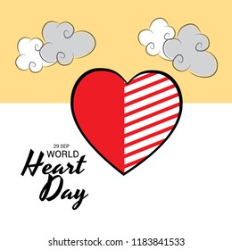 Vector illustration of World Heart Day Background.