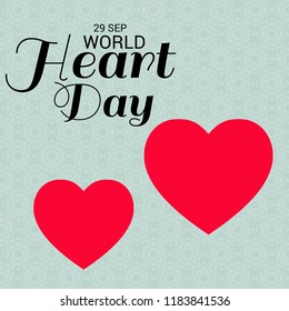 Vector illustration of World Heart Day Background.