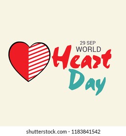 Vector illustration of World Heart Day Background.