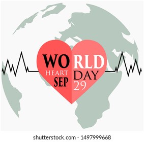Vector illustration World Heart Day