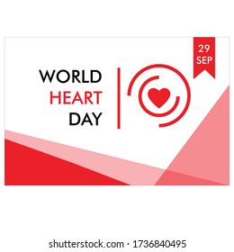 Vector illustration of World Heart Day Background. world heartday poster, banner.
