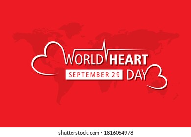 Vector Illustration of World Heart Day observed on 29 September 