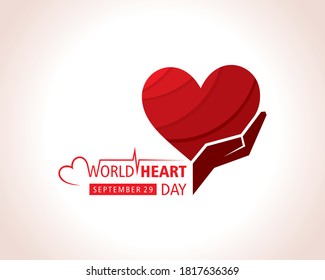 Ilustración vectorial del Día Mundial del Corazón celebrado el 29 de septiembre 