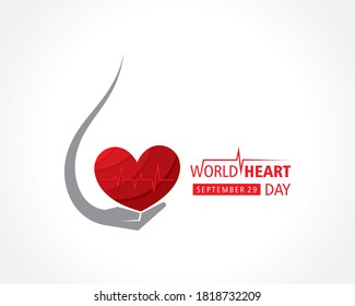 Vector Illustration of World Heart Day observed on 29 September 
