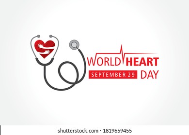 Vector Illustration of World Heart Day observed on 29 September 