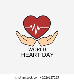 Vector illustration of World Heart Day