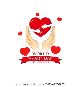 Vector illustration of World Heart Day social media feed template