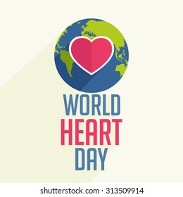 Vector illustration World Heart Day Background.