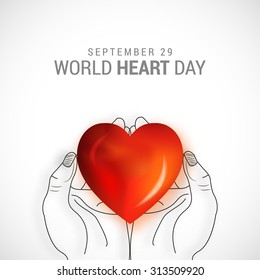 Vector illustration World Heart Day.