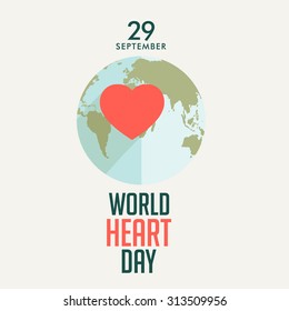 Vector illustration World Heart Day Background.