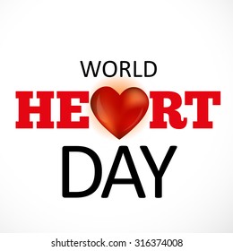 Vector illustration World Heart Day Background.