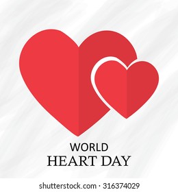 Vector illustration World Heart Day Background.