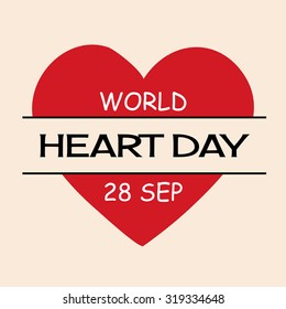 Vector illustration for World Heart Day Background.
