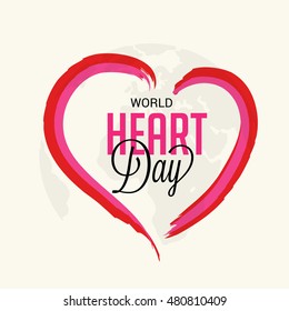 Vector illustration World Heart Day Background.