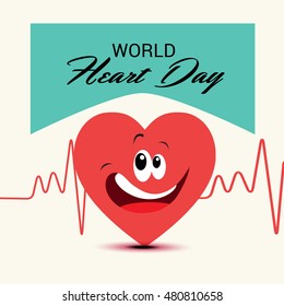 Vector illustration World Heart Day Background.