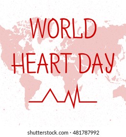 Vector illustration World Heart Day Background