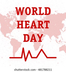 Vector illustration World Heart Day Background